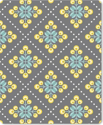 Produktbild von MuchoWow® Mauspad Mousepad Design - Kariert - Blumen - Grau 30x40 cm - Mousepads - Maus Mat - Pad - Mausunterlage - Mausmatten