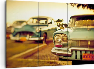 Produktbild von Bild auf Leinwand - Leinwandbild - Auto Kuba Klassiker - 165x110cm - Wand Bild - Wanddeko - Leinwanddruck - Bilder - Kunstdruck - Wanddekoration - Leinwand bilder - Wandkunst - CE165x110-3491