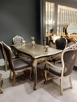 Produktbild von Stilvoller Esszimmer 6x stühle Esszimmer Möbel 6x Stühle 6 stabilen Stühlen