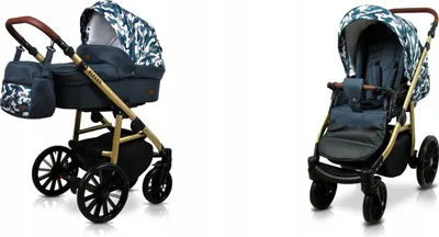 Produktbild von BabyLux® Aspero | 2in1 Kinderwagen Set | Grey Moro | Kombikinderwagen | Kinderwagenset | Buggy +