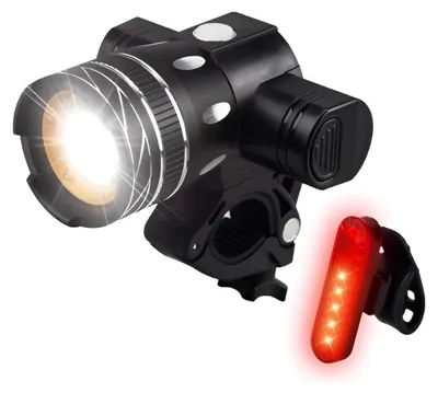 Produktbild von Trizand 23681 LED-Fahrradbeleuchtungsset, T6, 2 Akkus