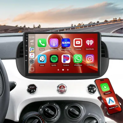 Obrázek produktu pro Android autorádio 2+64G pro FIAT 500, rok výroby 2007-2015, 9palcový dotykový displej