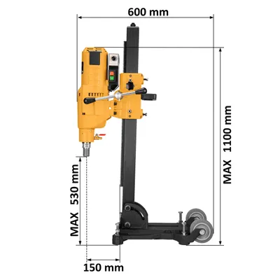 Immagine prodotto di Carotatrice diamantata 3950W Trapano a colonna 580 giri/min Trapano a colonna per calcestruzzo WT255E