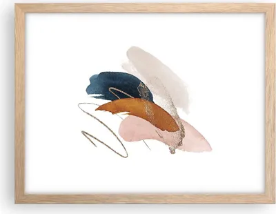 Produktbild von Gerahmtes Poster - Rahmen in heller Eiche - Die Farben Abstraktion Stück - 40x30 cm - Wand Bild - Wanddeko - Wandbilder - Kunstposter - Wandposter - Bilderrahmen - Bilder - P2NAA40x30-5100