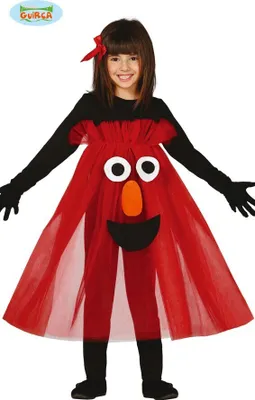 Produktbild von rotes Monster Kleid für Mädchen Gr. 98-134, Größe:98/104