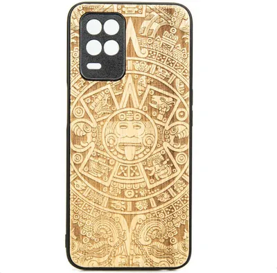 Produktbild von Holzhülle Bewood für Realme 8 5G Aniegre Aztekischer Kalender