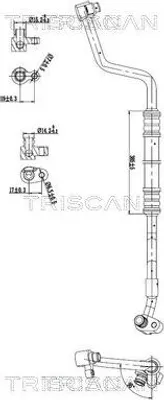 Produktbild von TRISCAN Hochdruckleitung und Niederdruckleitung Klimaanlage 9010 11006 für MINI Schrägheck (R56)