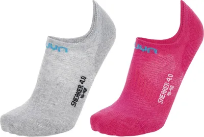 Produktbild von 2er Pack UYN Sneakersocken 4.0 Unisex light grey mel/pink 35-36