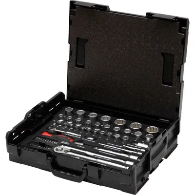 Image de Wiha 44685 Wiha Steckschlüssel-Satz 1/4" und 1/2" 44685 60-tlg.