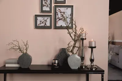 Zdjęcie produktu dla Fink MINTA, wazon, porcelana, szary, długość: 6 cm, szerokość: 15 cm, wysokość: 17,5 cm, numer katalogowy: 127132
