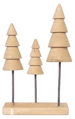 Produktbild von Kerstboom hout 33cm 3-delig op voet