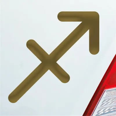 Produktbild von Auto Aufkleber Sagittarius Schütze Sternzeichen Horoskop 10x10 cm Gold Sticker Heckscheibenaufkleber