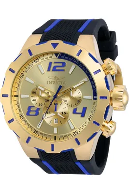 Obrázek produktu pro Invicta S1 Rally 20107 Pánské Hodinky - Quartz Hnutí - Nerezová Ocel s Zlatým Ciferníkem - 53 mm