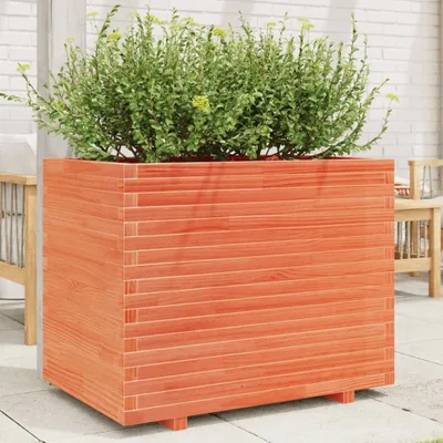 Image de Maison Exclusive - Jardinière cire marron 90x60x72,5 cm bois de pin massif