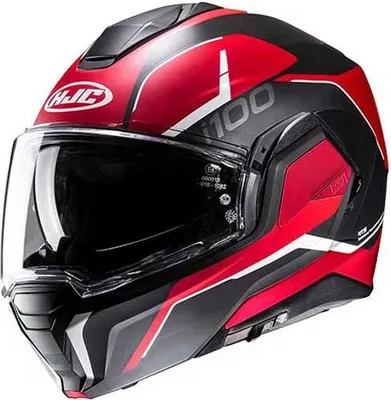 Produktbild von Hjc I100 Lorix Modularhelm Rot,Schwarz XL Rot,Schwarz XL