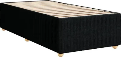 Zdjęcie produktu dla Rama łóżka bez materaca Czarna 90x190 cm Tkanina