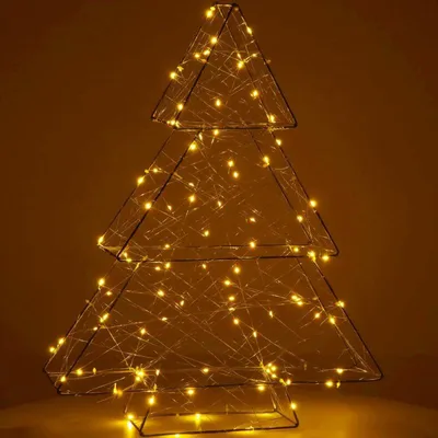 Immagine prodotto di Albero di Natale LED - 60 cm, 100 LED, 3xAA, IP20, bianco caldo