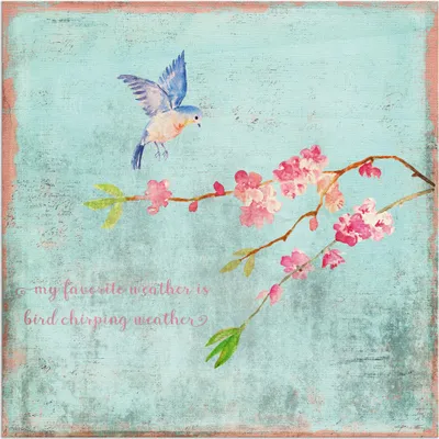 Produktbild von ARTland Wandbild Alu für Innen & Outdoor Vogelgezwitscherwetter Größe: 100x100 cm