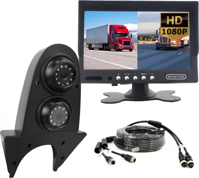 Image de Kit AHD, caméra de recul à double toit avec écran 7'' et câble