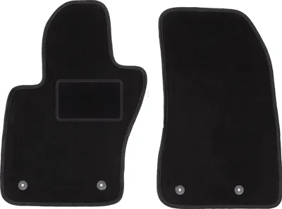 Produktbild von Velours-Fußmatten Vorne passend für Jeep Renegade (SUV, Bj. 2014-2019) –  schwarz, passgenau, mit Befestigungen set 2 Stk. - STANDARD