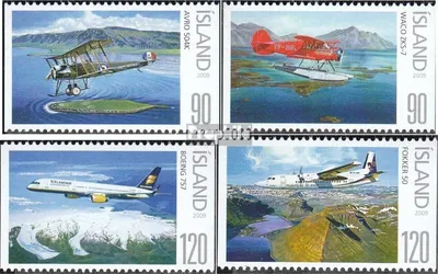 Produktbild von Briefmarken Island 2009 Mi 1235-1238 (kompl.Ausg.) postfrisch Luftfahrt