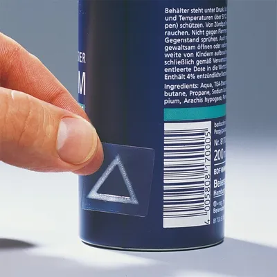 Produktbild von Aufkleber I Gefahrstoffetikett Ertastbare Warnzeichen, Folie, selbstklebend, ...