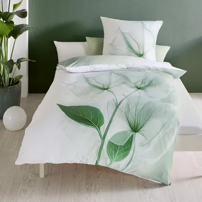 Produktbild von Kaeppel Bettwäsche Floating" grün 1x 155x220 cm + 1x 80x80 cm"