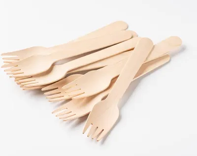 Produktbild von Holzgabeln 16 cm 100 Stück.