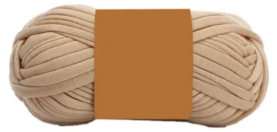Produktbild von Häkelgarn Polyester Hellkaffee 100g, Weich & Pflegeleicht für Strickprojekte