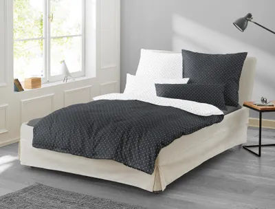 Produktbild von Irisette Mako-Satin Bettwäsche-Garnitur Jessica 8256 grafit 135 x 200 cm