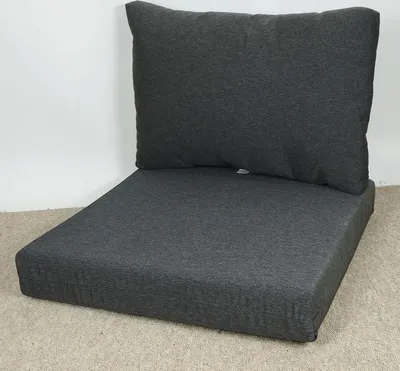 Produktbild von Outddor Kissen / Polster für PE - Rattanmöbel , Lodge Kissen , Set Sitz + Rücken , Teflon , antharazit
