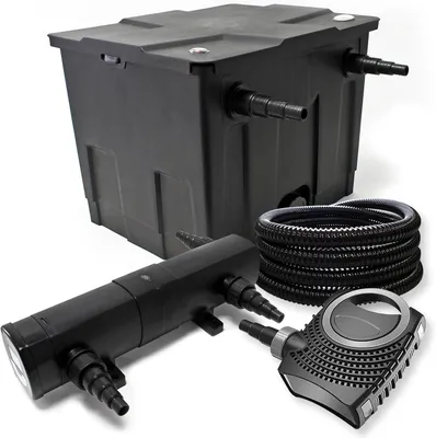 Obrázek produktu pro Filtrace prorybník, objem 12000 litrů, UV filtr 18W, čerpadlo 80W a hadice 25 metrů