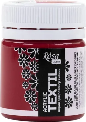 Obrázek produktu pro Akrylová barva na textil, 20ml, ROSA Talent - Sytě červená (7)
