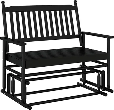 Produktbild von vidaXL Schaukelbank Schwarz 118x70x104,5 cm Massivholz Pappel