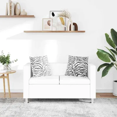 Produktbild von vidaXL 2-Sitzer-Sofa Kunstleder Weiß