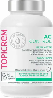 Immagine prodotto di Topicrem Ac Control Finto cuoiolita 60 Capsule