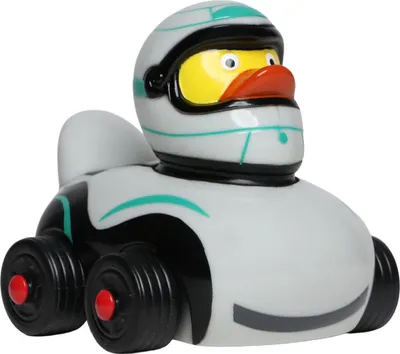 Produktbild von RaceDuck Silberpfeil Rennauto Quietscheente Badeente Mercedes Sportente Ducks on Wheels