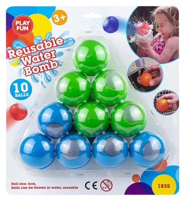 Produktbild von Playfun wiederverwendbare Wasserbälle, 10 Stück.