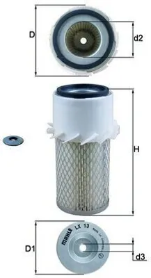 Produktbild von Luftfilter MAHLE LX 13 Filtereinsatz