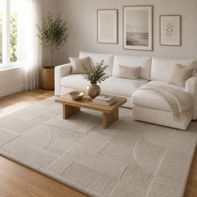 Produktbild von Designer Hochflor Teppich Nosy Modern Creme, Größe:200x290 cm