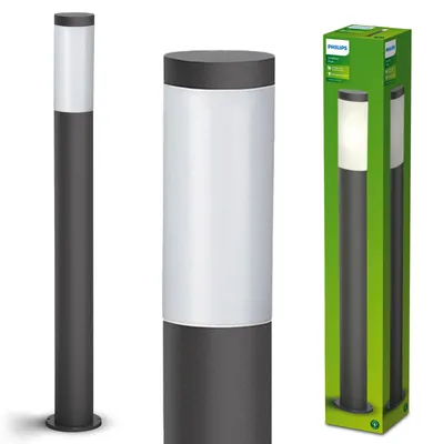 Zdjęcie produktu dla Philips Latarnia Utrecht 20 W E27 bez żarówki, Zewnętrzne oświetlenie postument/słup, Antracyt, Metal, IP44, Patio, Ogród, I