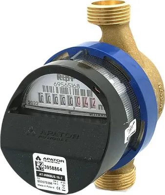 Obrázek produktu pro Bytový suchoběžný vodoměr Plano s rádiomodulem SV 1/2˝ DN15 1,6 m3/h 110 mm 30 °C