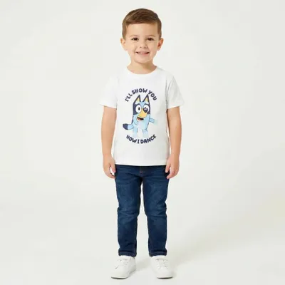 Produktbild von Bluey Bingo Kinder Jungen kurzarm T-Shirt Shirt – Weiß / 116