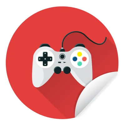Produktbild von MuchoWow® Runde Wandtattoo - Wandsticker Tapete Aufkleber Controller - Spiele - Rot Ø 30 cm Selbstklebend und Repositionierbar - Wandaufkleber - Kreis - Wandbild - Fototapete - Selbstklebend - Dekoration - Wandschmuck - Schlafzimmer