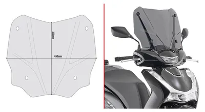Image de Givi D1181s Pare-brise Honda Sh 125/150 Transparent Transparent One Size