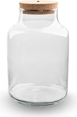 Obrázek produktu pro Terarijní láhev "Milky" s korkovým víckem s LED diodami - Ø21cm Ø30cm