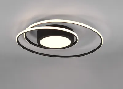 Immagine prodotto di Plafoniera a LED YAVA, a forma di anello, con telecomando, diametro 60 cm, colore nero