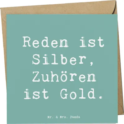 Produktbild von Mr. & Mrs. Panda Glückwunschkarte Spruch Konflikte friedlich lösen - Meeresbrise - Geschenk, doppelkarte, Klappkarte, faltkarte, Inspiration, Zuversicht, Grußkarte, Trost