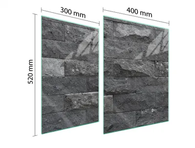 Produktbild von Glasschutzplatte Für Herd 70X52 Ziegel