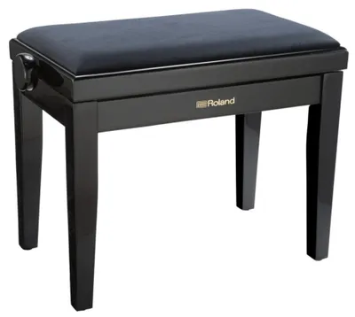 Image de Roland RPB-220BK, Banc de musique, Piano, Noir, Assise rembourrée, Noir, Noir